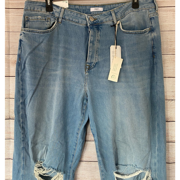 Forever 21 90's Fit Pinch Waist Loose Fit Relaxed Leg Jeans 20 NWT Button Fly - Picture 2 of 8